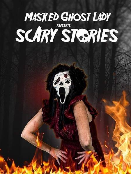 Masked Ghost Lady Presents Scary Stories Hindi Dubbed Movie Poster (2022)