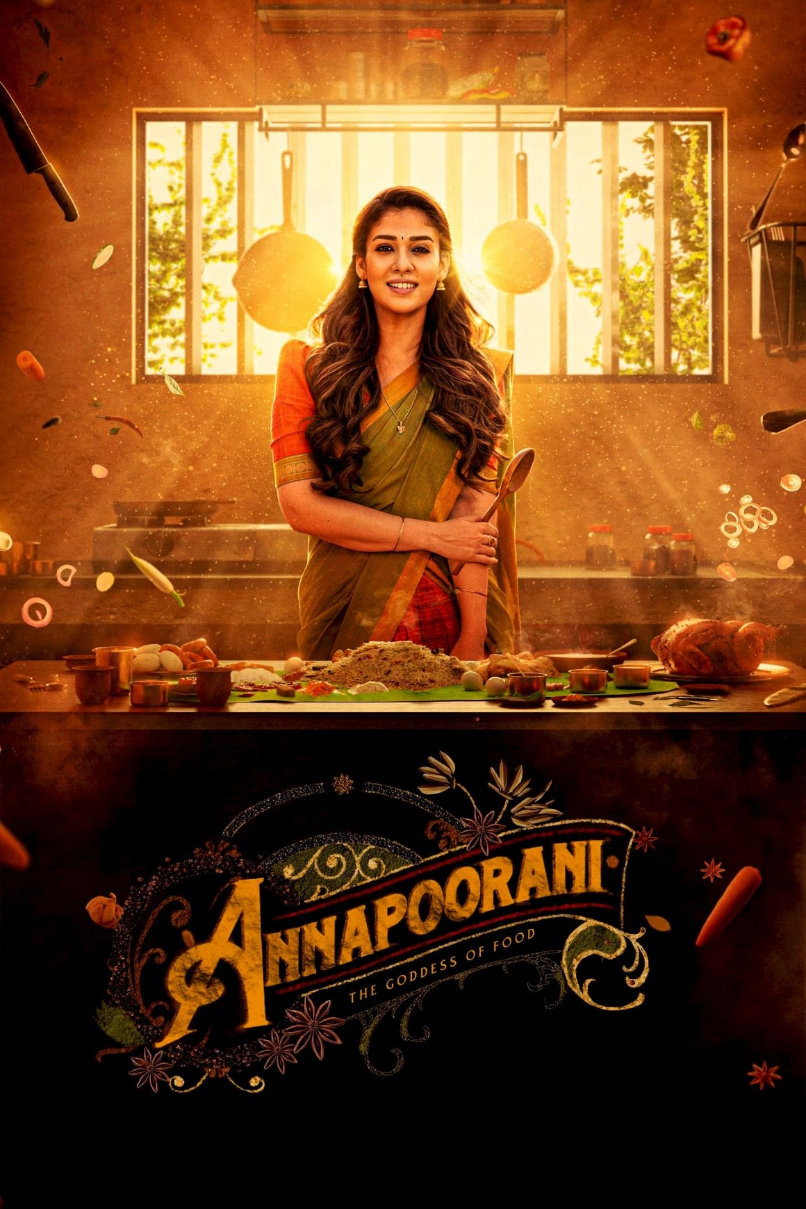 Annapoorani Hindi Dubbed Movie Poster (2023)