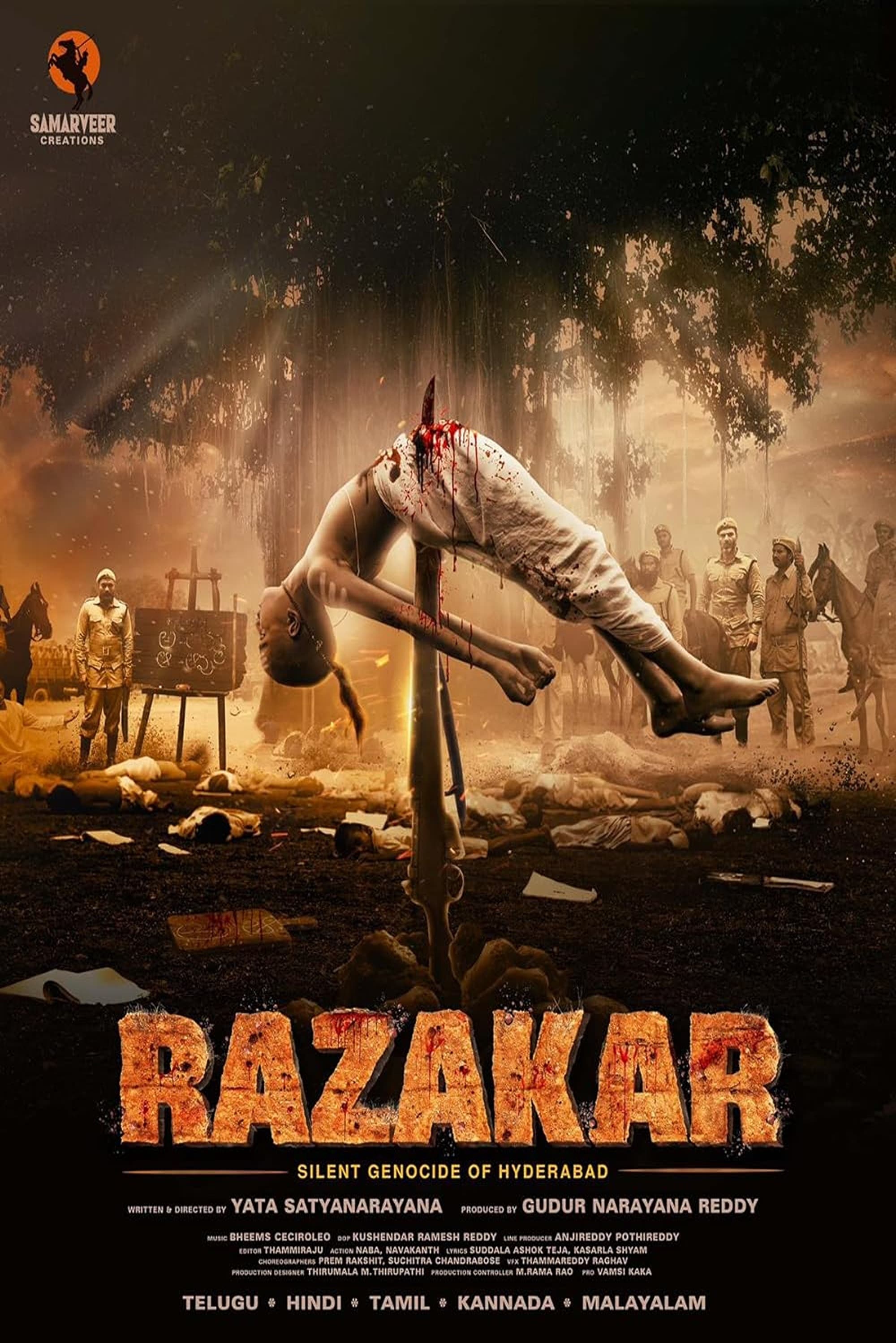 Razakar: The Silent Genocide of Hyderabad Hindi Dubbed Movie Poster (2024)